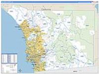 San Diego, Ca Carrier Route Wall Map